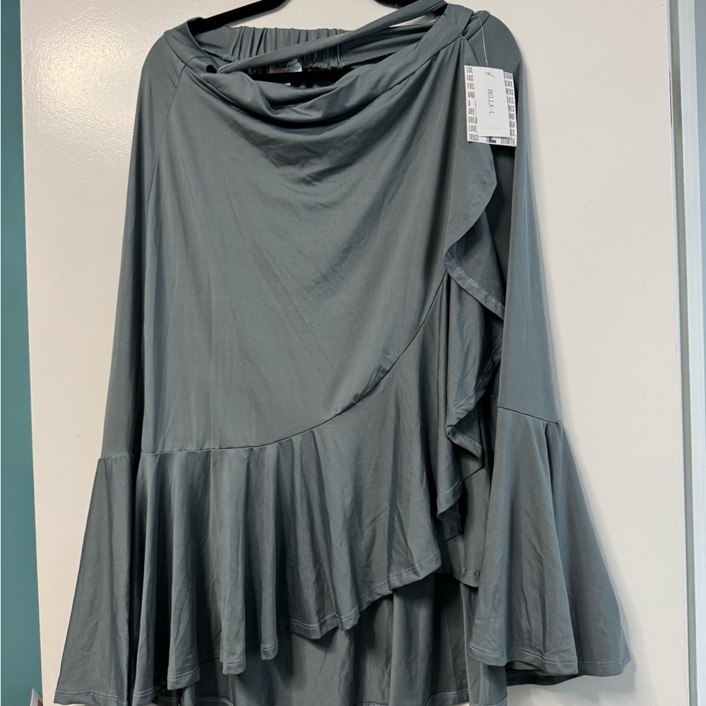 Elegant Gray/Green Women's Skirt